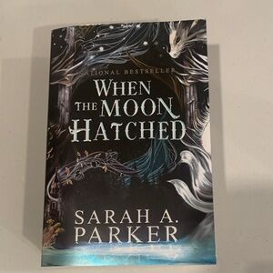 When the Moon Hatched by Sarah A. Parker - Black and White Cover fantasy romance